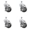 Service Caster 4 Inch SS Thermoplastic Rubber Swivel 1/2 Inch Threaded Stem Caster Set Brake SCC SCC-SSTS20S414-TPRB-TLB-381615-4 - alternate 1